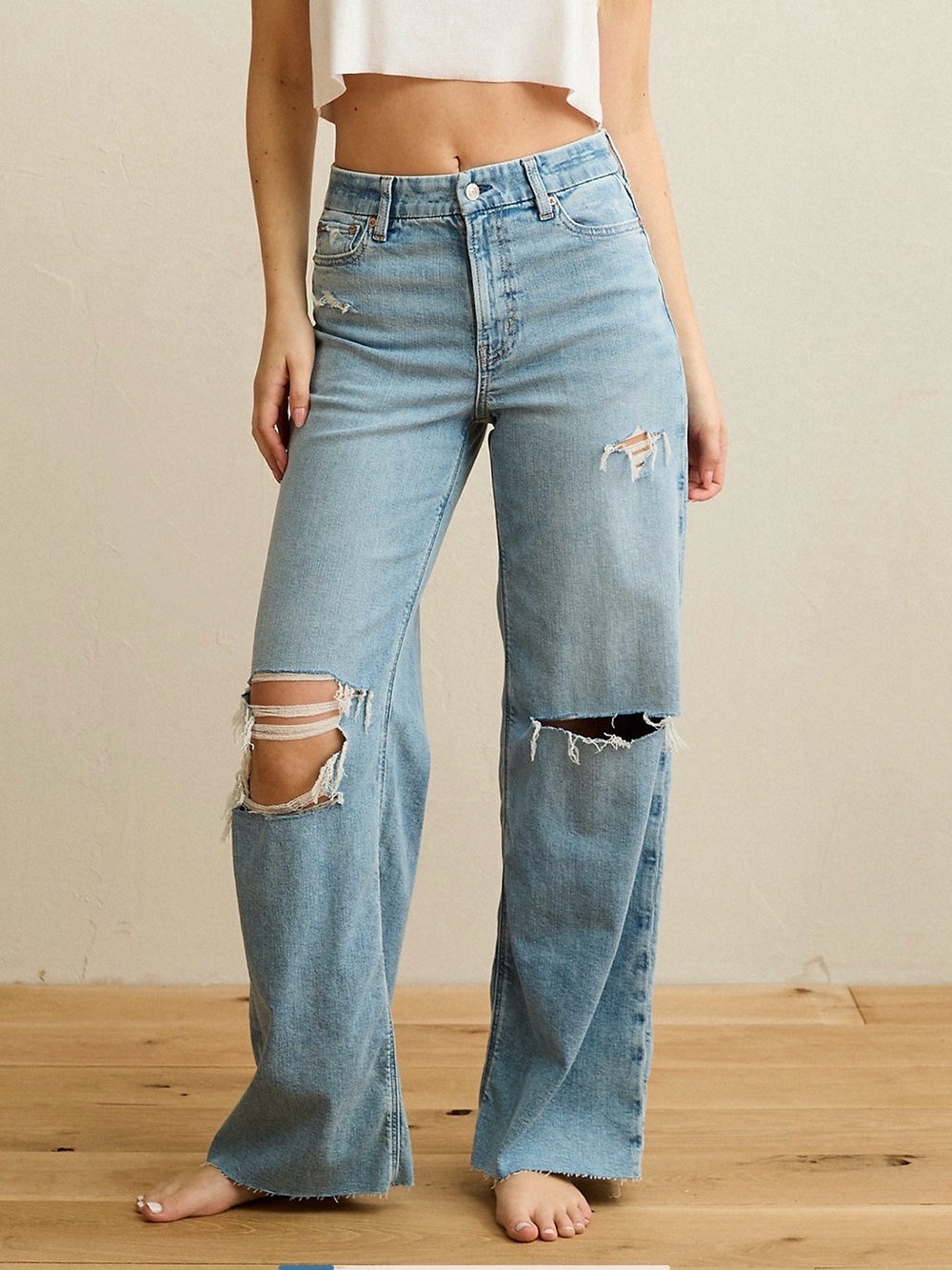 American Eagle Curvy Super High Rise Baggy Jeans